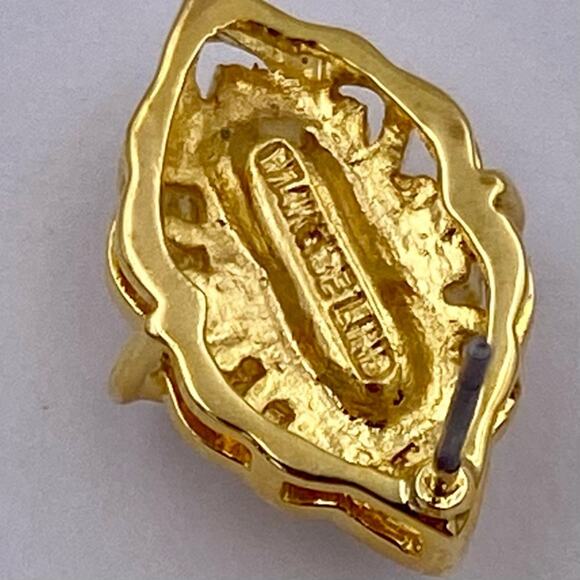 LIND 14K HGE Aurora Borealis Rhinestone Navette Post Earrings - Picture 3 of 13